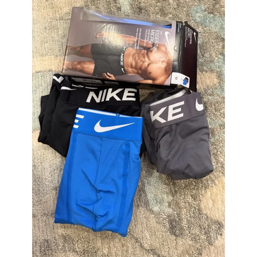 Nike Essential Micro Boxer Brief 3 Pack Sz M NIB $42